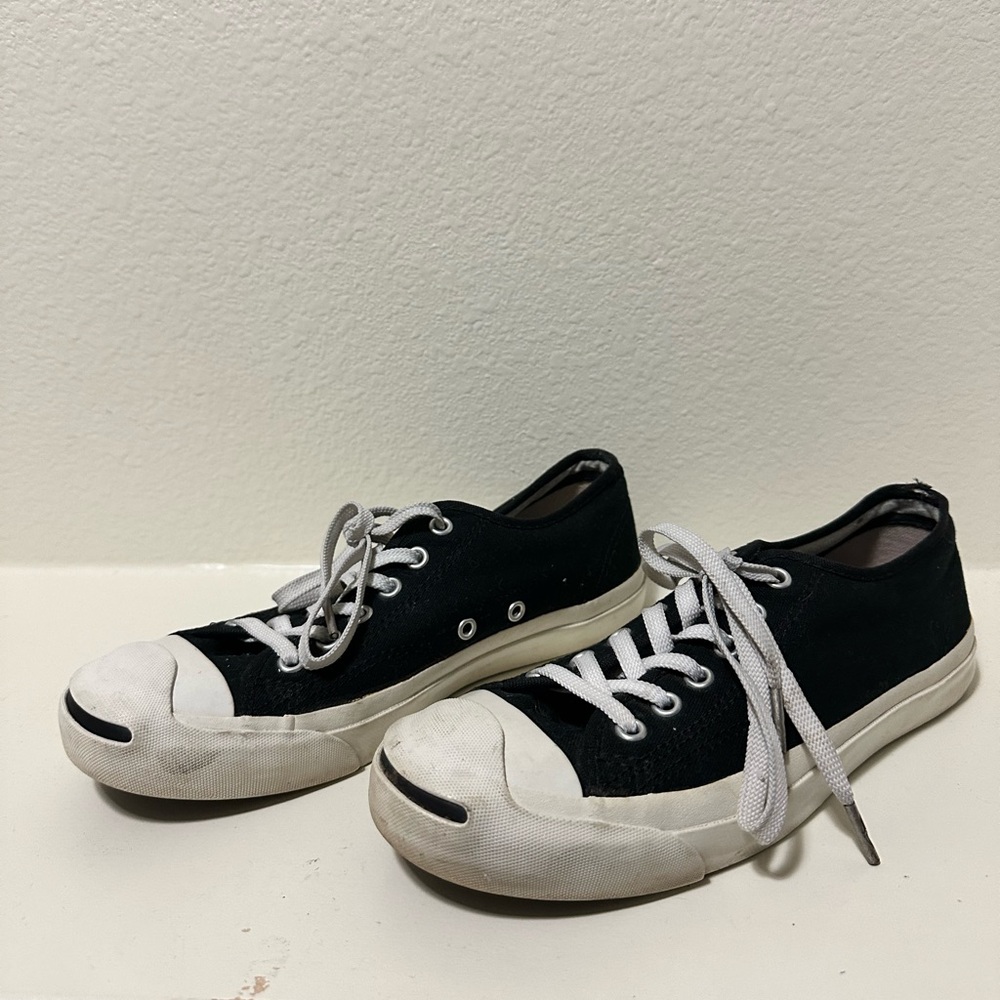 Converse, Jack Purcell, Black, size 7.5. Good used condition